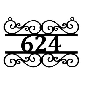 House Number Swirls Custom